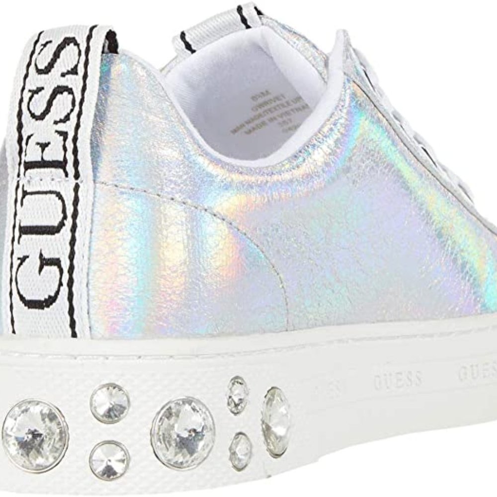 Guess Crystal Embellished Heel Sneakers Shoes Sz 7